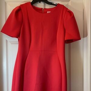 Calvin Klein women’s Fushcia pink Short-Sleeve Midi Dress